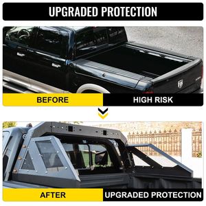 Barra Antirollio Regolabile per Camion con 6 Luci Laterali Ausiliarie Ambra, Portapacchi Universale per Pickup - Product Image 6
