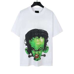 Vente en gros de T-shirts unisexes surdimensionnés de style hip-hop, 100% coton de haute qualité, 180g, lavés aux enzymes, à col en V, personnalisables par sérigraphie - Product Image 5