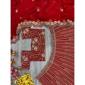 Robes de soirée de créateur Belle broderie de fil pour soirée de travail Lehenga Choli - Product Image 3