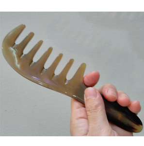 Eco Friendly Organic Material Modern Handmade Curved Hair Styling Comb Wide Tooth Detangling <b>Beard</b> <b>Care</b> Promotional Gift - Product Image 1