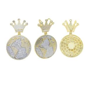 Pendentif de luxe en diamant avec globe pour femme, bijou élégant, cadeau pour fiançailles et cérémonie de mariage, prix de vente à l'exportation - Product Image 5
