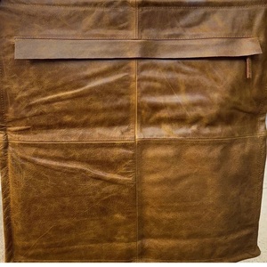 Brown PU Leather <b>Cushion</b> <b>Cover</b> Square Decorative Pillow <b>Cover</b> Washable Removable <b>Cover</b> for Sofa Bed Home - Product Image 3