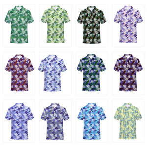 Camicia hawaiana estiva da uomo a maniche corte, stampa sublimatica vintage, 100% poliestere cotone, camicie da spiaggia da uomo - Product Image 6