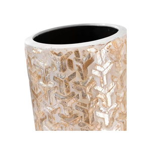 Handmade Minimalist Mother of Pearl Inlay Tabletop Vase Luxury Home Decor for Living Room - Product Image 6