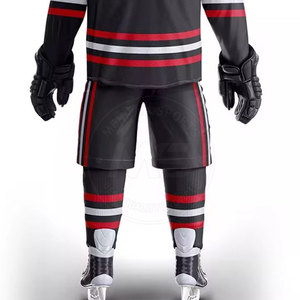 Ensemble d'uniformes de hockey sur glace de haute qualité, logo personnalisé, couleurs personnalisées, tailles, matériau respirant, confortable pour les joueurs adultes, OEM - Product Image 6