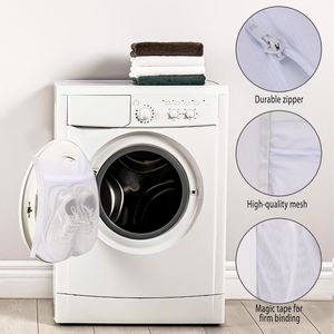 Grande borsa a rete HoneyComber per asciugatrice Sneaker lavare sacchi per biancheria con cinturino a cerniera per la maggior parte delle porte dell'asciugatrice - Product Image 2