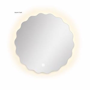 Daystar Trade Round Glass <b>LED</b> Backlit <b>Makeup</b> <b>Mirror</b> Touch Switch Wall-Mounted Modern Design - Product Image 1