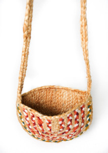 Sac à bandoulière mini en jute tressé style bohème, motif lettres, décoration croisée, ouverture supérieure, écologique, pour femme, usage quotidien estival, 1L - Product Image 3