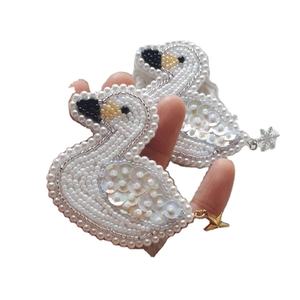 Beautiful <b>White</b> Keychain for gift And wedding gift keychain <b>Handbag</b> keychain from India - Product Image 1