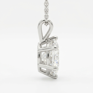 Pendentif solitaire en diamant rond taille brillant en or blanc et jaune 18 carats pour femme, certifié IGI, clarté D VVS1, cadeau de fiançailles classique - Product Image 2