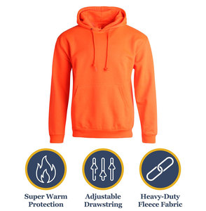 Sweat à capuche premium pour homme, hiver, décontracté, épais, avec logo personnalisé, impression en relief, anti-rétrécissement, prix bas - Product Image 2
