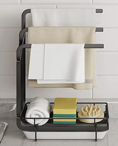OEM/ODM Vietnam Adjustable Over Faucet Kitchen Sink Caddy Sponge Holder Utensil Organizer Bathroom Storage Rack - Product Image 1