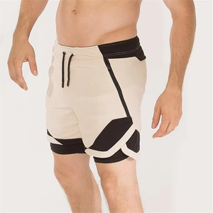 New Summer Men Double <b>Layer</b> Shorts Fast Dry Running Training Fitness Sportswear Sweat Shorts Sports Workout Shorts - Product Image 3