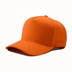 Gorra de Béisbol Naranja de 6 Paneles, de Algodón, Unisex, Ajustada, Informal, para Adultos, de Color Sólido, para las Cuatro Estaciones - Product Image 3