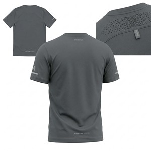 เสื้อฮิบริดทรงโอเวอร์ไซส์ Y2K พิมพ์โลโก้ตามสั่งสำหรับผู้ชาย ผ้าคอตตอนด้าน 100% สไตล์ฟิวเจอร์ริสติก แนวสตรีทแฟชั่น เสื้อผ้ากีฬาเทคแวร์ แขนสั้น - Product Image 3