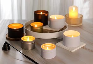 <b>Candle</b> Tins with Lids for <b>Candle</b> Making Empty Metal <b>Candle</b> Containers <b>Bulk</b> Reusable <b>Candle</b> Jars for DIY <b>Candles</b> Gifts - Product Image 3