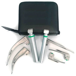 ชุดเครื่องมือส่องกล่องเสียงแบบไฟเบอร์ออปติกชนิดใช้ซ้ำได้ Medivolve รุ่น MI-600134 สำหรับคลินิกสัตวแพทย์และโรงพยาบาล  ใบมีดโค้ง 6 แบบ ทำจากสแตนเลส - Product Image 4