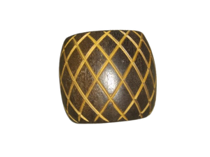 Anneau de serviette en bois artisanal avec motif floral sculpté, porte-serviettes décoratif pour table à manger, décoration de mariage et de fête - Product Image 3