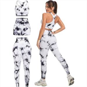 2026 Arrived Fully Customized Fitness Sports 3 Piece <b>Set</b> For Women Sublimation Print Full Length Yoga <b>Set</b> - Product Image 5