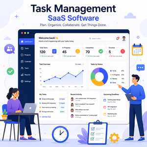 ซอฟต์แวร์ SaaS สำหรับการจัดการงานขั้นสูง ติดตามผลผลิตการทำงานแบบเรียลไทม์ รองรับการทำงานร่วมกัน ระบบเวิร์คโฟลว์ทีม ใช้งานได้ทั้งบนเว็บ มือถือ และอินเทอร์เน็ต - Product Image 1