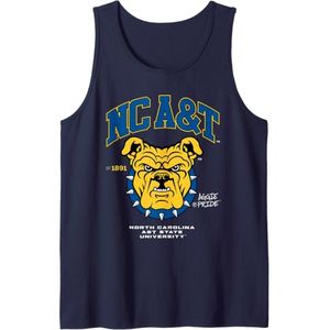 เสื้อกล้าม NC A&T นอร์ทแคโรไลนา A&T Aggies College Sports เสื้อกล้ามลำลองแขนกุดผ้าฝ้ายเสื้อกีฬาสำหรับแฟนมหาวิทยาลัย - Product Image 3