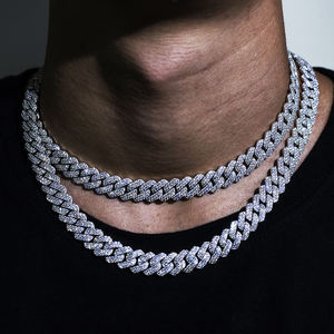Cadena Cubana de Moissanita de Aspecto Premium con Plata de Ley 925 Duradera, Colección de Joyería de Lujo para Hombre, Uso Diario - Product Image 5