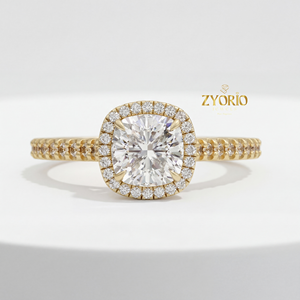 1.78ct <b>Cushion</b> Cut Lab Grown Diamond Halo Engagement Wedding Ring 925 Silver with <b>Round</b> Side Stones Party Bridal Ring Luxury - Product Image 6