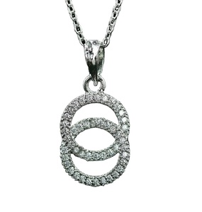 Pendentif Moissanite en argent sterling de forme ronde blanche Pendentif Moissanite fait main personnalisé et autres bijoux en diamant - Product Image 1