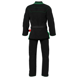 Kimono de BJJ Negro para Hombre con Costuras Verdes, Corte Regular, Poliéster Resistente, Ropa de Artes Marciales, Talla Adulto - Product Image 3