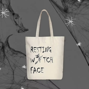 Bolsa de Mano de Lona de Algodón Premium para Mujer, Linda Bolsa Reutilizable con Estampado Ecológico para Compras, Uso Diario - Product Image 3