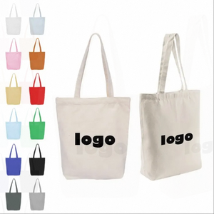 Sac fourre-tout en toile d'épicerie pour femmes avec poche fourre-tout en coton avec sacs Logo imprimé personnalisé - Product Image 4