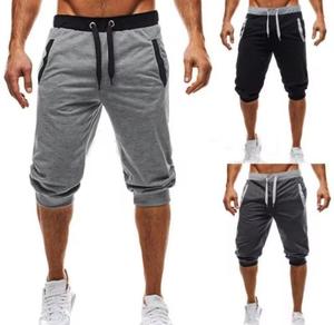Shorts Bermuda pour Homme en Tissu Oxford Couleur Unie Écologique avec Logo Avant, Bande Latérale et Cordon de Serrage à la Taille – Style Décontracté et Sportif - Product Image 2