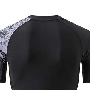 Rashguard personnalisé pour homme, respirant, à séchage rapide, manches courtes, pour la natation, le BJJ, le MMA, avec logo personnalisé - Product Image 6