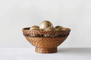 Corbeille à fruits élégante en rotin, très vendue, s'intègre parfaitement aux fruits et aux fleurs aux couleurs vives. - Product Image 5