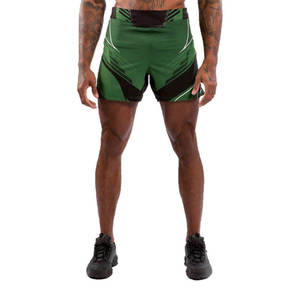 Shorts de combat MMA pour hommes, vert et noir, ajustés, à séchage rapide, shorts de compression pour l'entraînement aux arts martiaux mixtes - Product Image 4