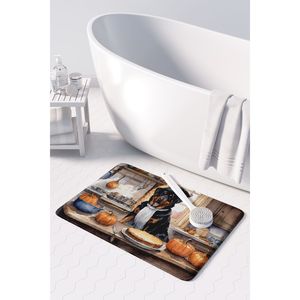 Rottweiler automne cuisine citrouilles tapis Anti-fatigue lavable en Machine mousse à mémoire tapis de bain confort coussin paillasson - Product Image 3