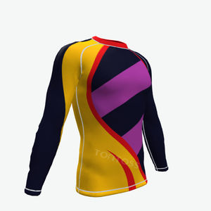 Rashguards de Jiu-Jitsu, MMA et BJJ de haute qualité pour la vente en gros, conception personnalisée, imprimés par transfert thermique, manches longues, séchage rapide, respirants - Product Image 2
