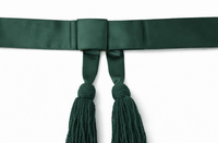 Ceinture de cérémonie formelle Piper Green de qualité supérieure, style classique avec pompons