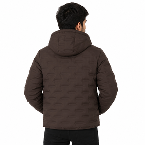 Men's Hooded Padded <b>Jacket</b> Winter Quilted Outerwear Full Zip Warm Insulated Puffer Casual Men's <b>Jackets</b> for Wholesale Bulk USA - Product Image 2