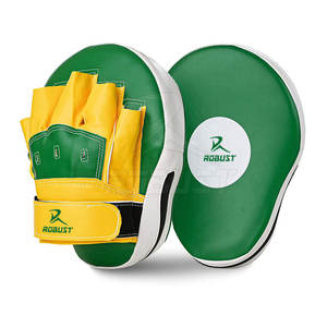 Pads de frappe en cuir durables pour l'entraînement de boxe avec rembourrage léger et absorbant l'humidité et une prise confortable et facile. - Product Image 4