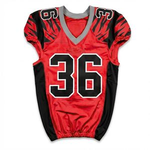 Maillot de football américain blanc et marine, uniforme d'équipe personnalisé, sublimation, maille polyester respirante, vêtements de sport d'entraînement, fabricant - Product Image 3