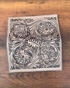 ใหม่จริงHandcrafted TooledหนังBifold Clutchesผู้หญิงออกแบบกระเป๋าสตางค์ร้อนขายTooledหนังที่ไม่ซ้ํากันสไตล์กระเป๋าสตางค์ - Product Image 4