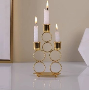. Reliable production stainless steel ring design candle holders perfect for enhancing the mood of any <b>space</b> - Product Image 1