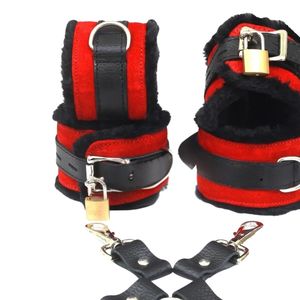 สายรัดข้อมือและข้อเท้าหนังวัวแท้พร้อมสายรัดไขว้ - Product Image 4