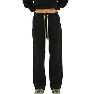 กางเกงวอร์มขายส่งคุณภาพสูง ปักโลโก้ 3 มิติ ผ้าฝ้าย ทรงตรง ขาบาน สำหรับผู้ชาย ผู้หญิง และชมรมนักศึกษา - Product Image 1