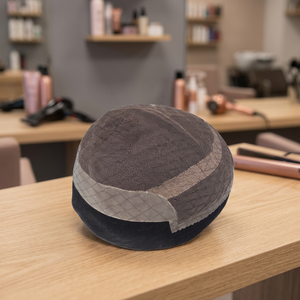 ทูเป้แบบตรงสำหรับผู้ชาย ฐานลูกไม้และ PU  ฐานโมโน  ความหนา 8 มม. - Product Image 1