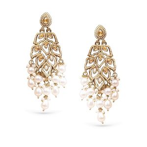 Pendientes de Araña Chapados en Oro Vintage con Perlas Colgantes para Mujer, Joyería de Boda, Compromiso, Festividades, Moda Femenina - Product Image 3
