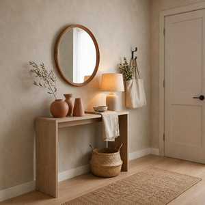 Espejo de Pared de Madera Natural Orion Handicraft, Hecho a Mano, Ecológico, Marco de Madera Decorativo, Decoración Moderna para el Hogar, Dormitorio, Baño - Product Image 1