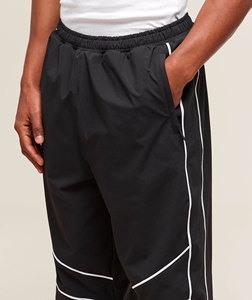 Pantalon de jogging homme en nylon personnalisé, coupe-vent, infroissable, épais, délavé, effet froissé Taslan, avec panneau zippé au genou, haute qualité - Product Image 4