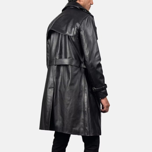 เสื้อโค้ทหนังทรงเข้ารูปสำหรับผู้ชาย ราคาขายส่ง ขายดี รับสั่งทำ เสื้อโค้ทหนังยาวน้ำหนักเบา สำหรับใส่กลางแจ้ง - Product Image 2